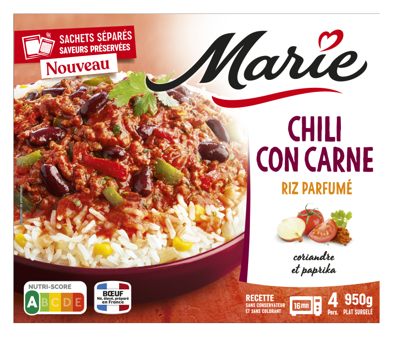 Chili con Carne, Riz parfumé | Marie