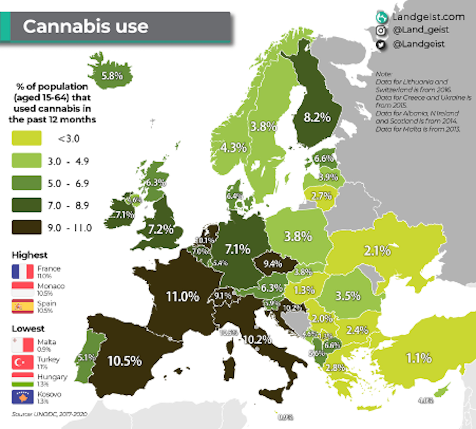France is European champion in smoking le reefer - Big Think